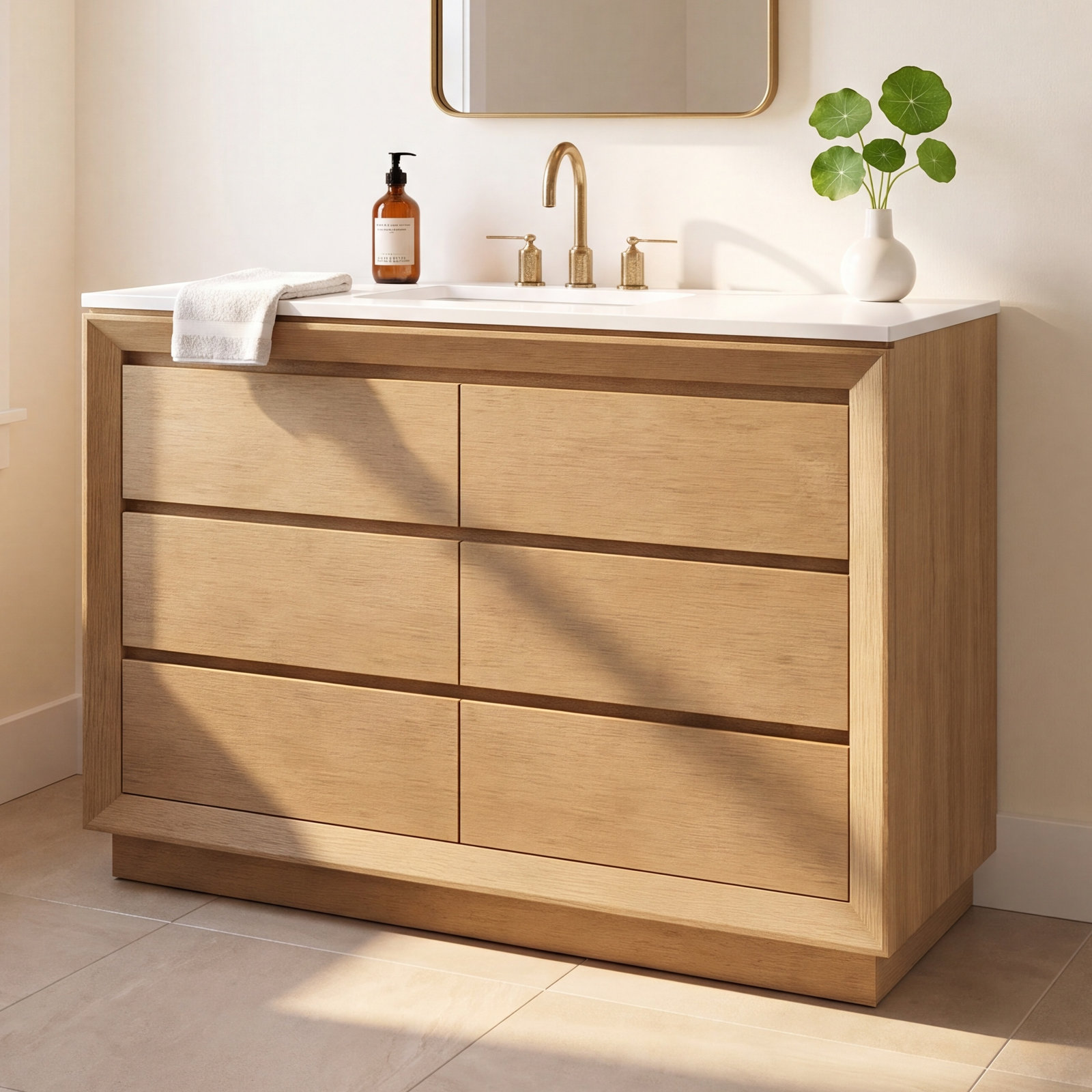 72" Double Bathroom Vanity, 72" W