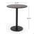 Fredell 2 - Person Modern Outdoor Bistro Set with Round Table, Curved Iron Frames, Open Slat Seating & Compact Design-107122