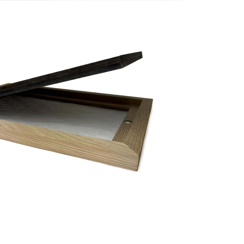 Registre de plancher de bois franc. Ouverture de conduit 6 x 12 (total 9 x 15) - Conception triangulaire