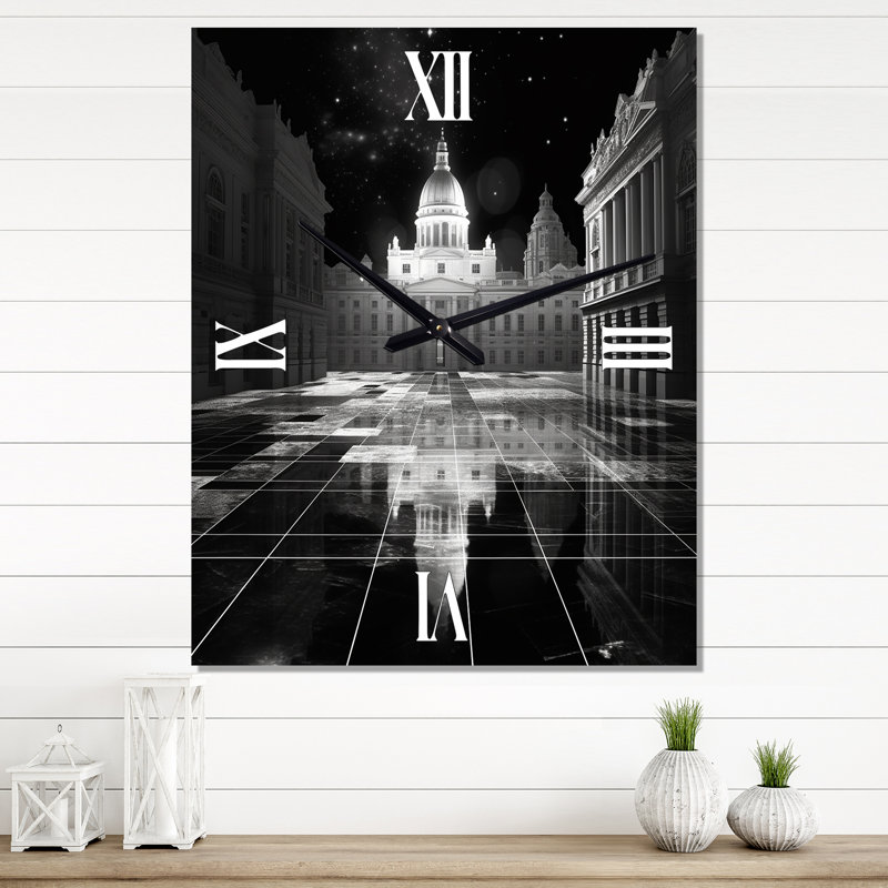 3D Cityscape London Architecture - Futuristic Architecture Wall Clock, Small