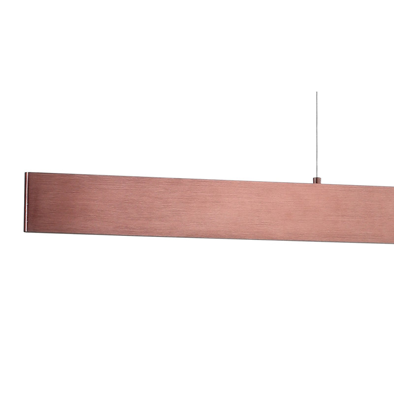Daisetta 1 - Light LED Pendant, Anodized Bronze, 4.5" H x 40" W x 4.5" D