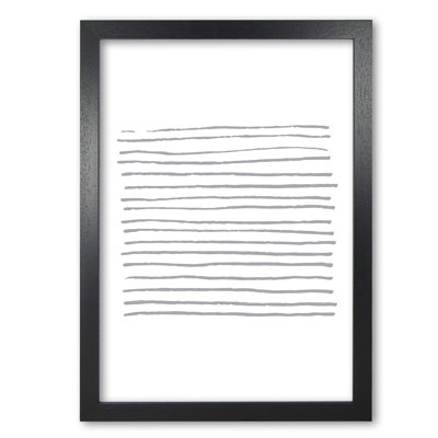 Grey Zebra Lines Abstract - Print