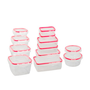 Rubbermaid 4.5 oz Container With Red Lid Small Snack Condiment