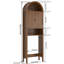Rangement arqué au-dessus de la toilette avec portes cannelées, petite armoire de salle de bain avec tablette réglable-1545665466