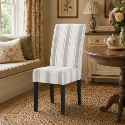 Modern Stylish Upholstered Dining Chairs, Set of Two
