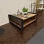 Table basse avec rangement de style traîneau