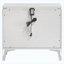 Table de chevet blanche 2 tiroirs ultrabrillante