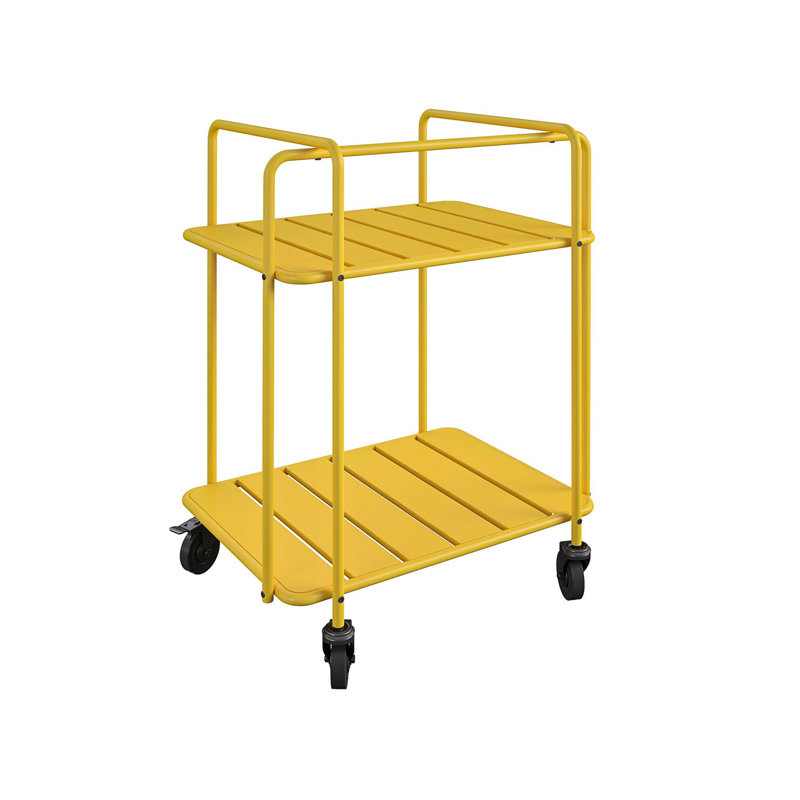 Eloria Metal Bar Cart, Yellow