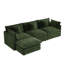 Canapé de coin 3 places surdimensionné avec pouf, canapé en L avec pouf pour salon-803311299