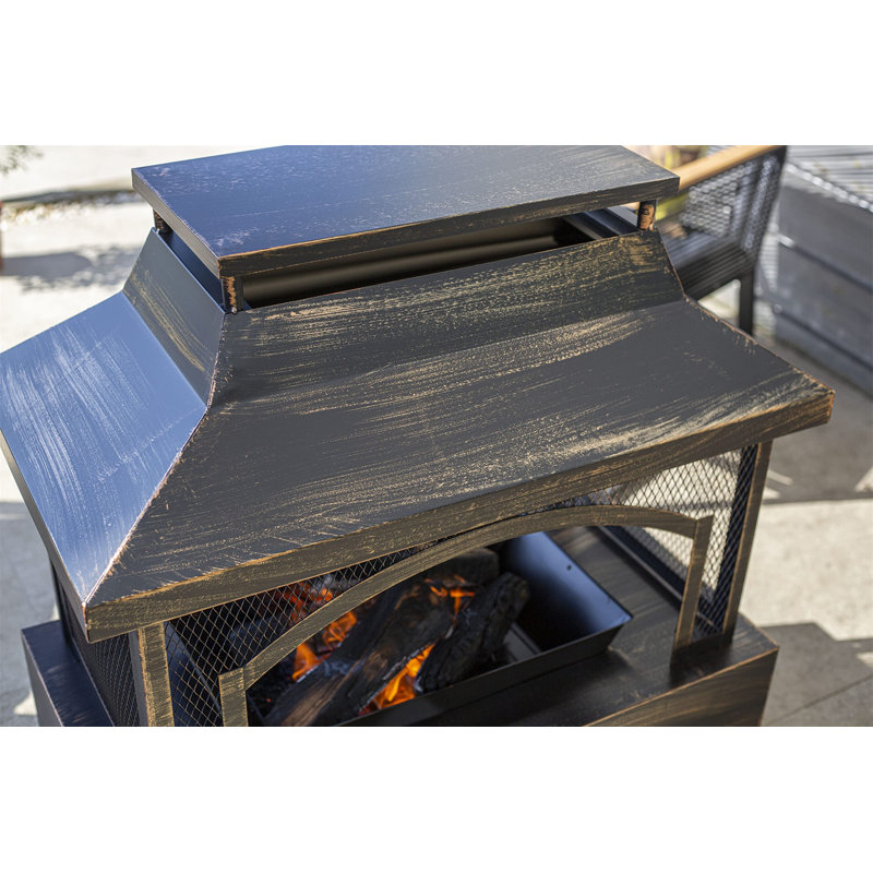 Column Steel Smokeless Outdoor Fireplace