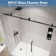 50"- 54" W x 76" H Single Sliding Frameless Shower Door with Clear Tempered Glass