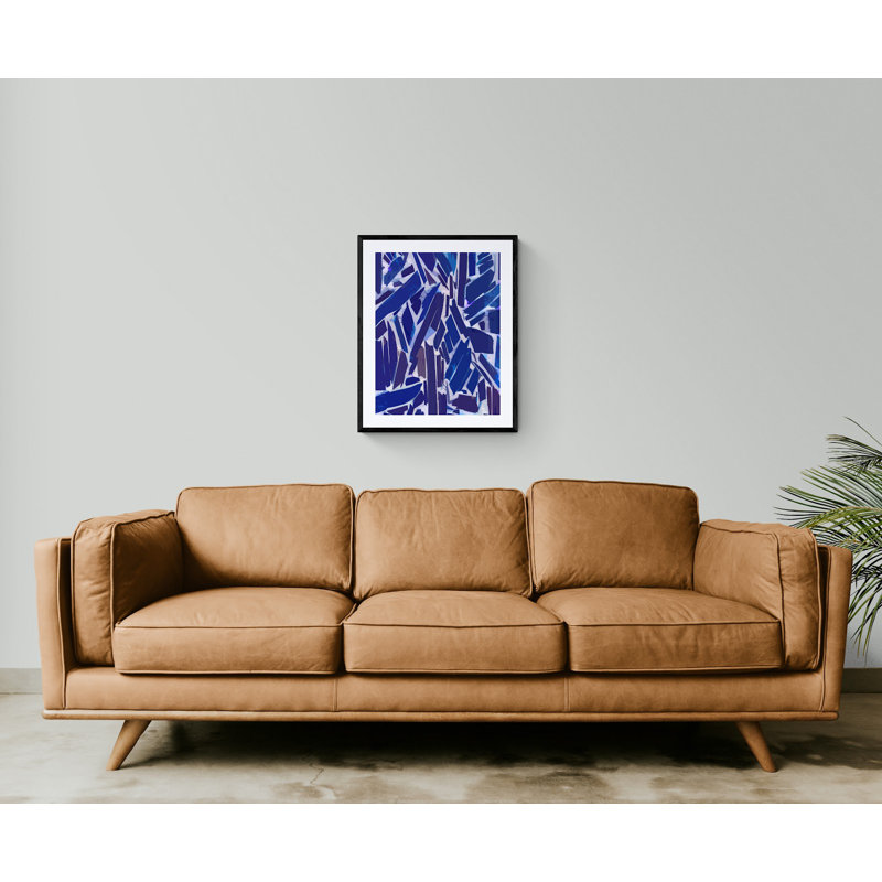 «Stone Tranquility» par Drew Gaffney - Peinture, Papier avec cadre noir, H 30 po x l 24 po