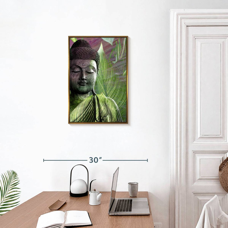 Méditation, Cadre flottant doré, 17 po x 25 po