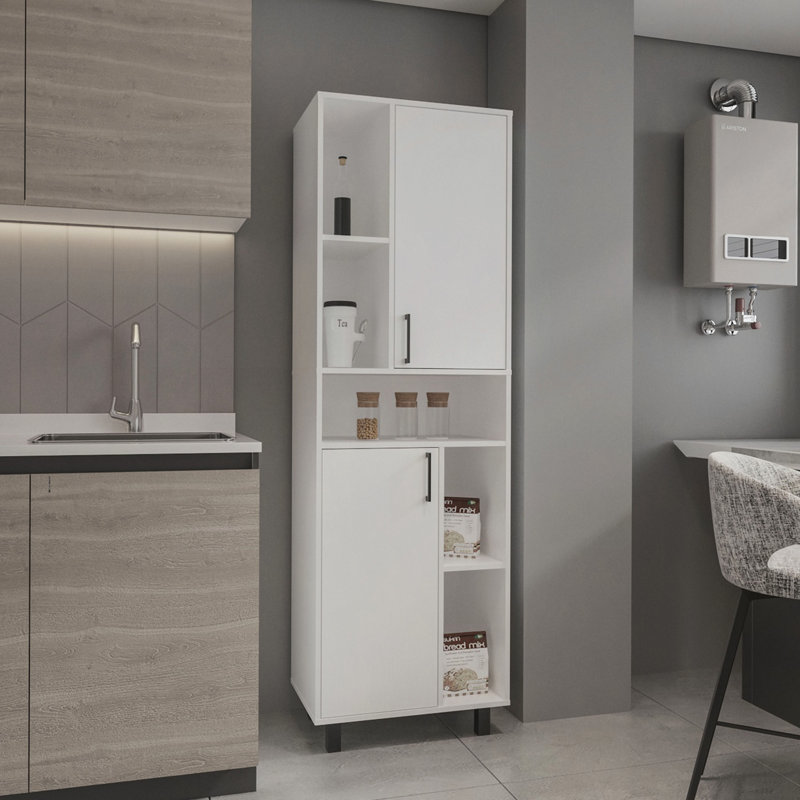Armoire avec deux portes et plusieurs compartiments de rangement Bryce