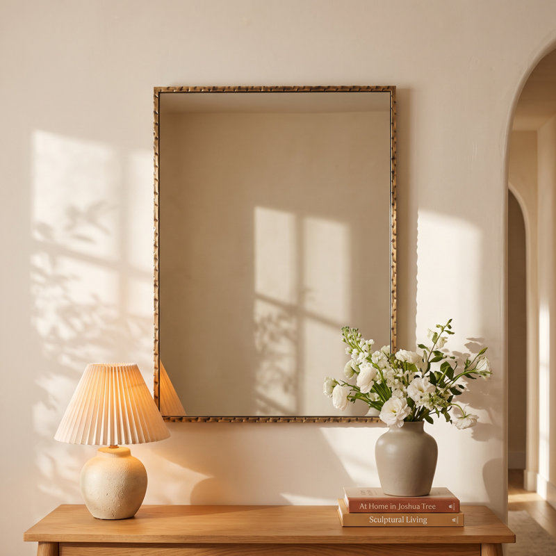 Shamar Metal Flat Wall Mirror, 40.25" x 30"