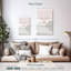 Avery moderne Mid-Century abstrait rose gris III-108664345