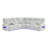 U8611 Blanche Silver Sectional With Led