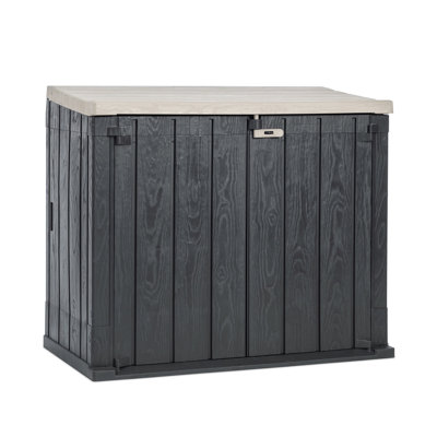 Toomax Stora Way All Weather Outdoor XL 5' x 3' Storage Shed Cabinet, Taupe