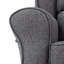 Chaise berçante rembourrée en tissu gris