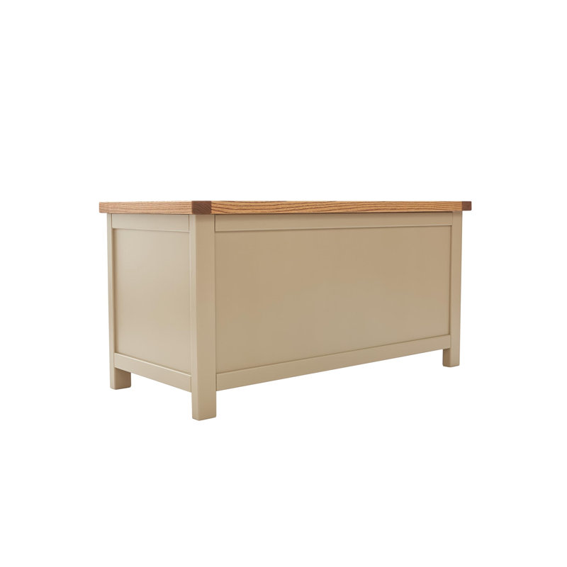 Wood Flip Top Storage Bench, Light Gray