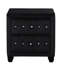 Table de chevet 2 en bois noir avec espace de rangement généreux pour chambre à coucher-953030862