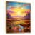 Toile avec cadre flottant or