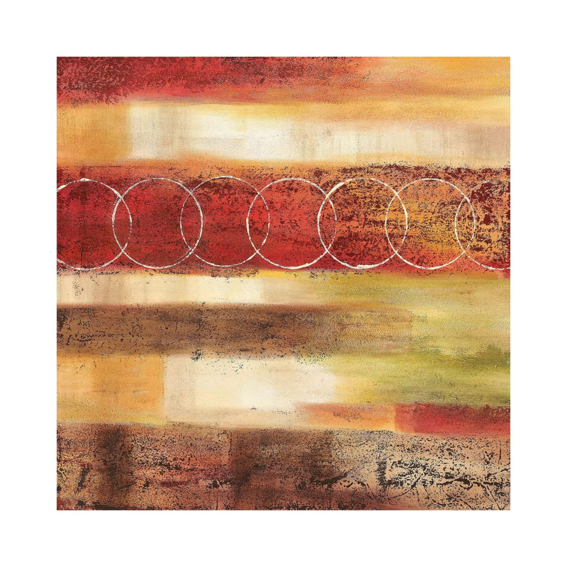 Analogous II by Nan - Painting on Canvas, 30.48 cm H x 30.48 cm W, Wrapped Canvas