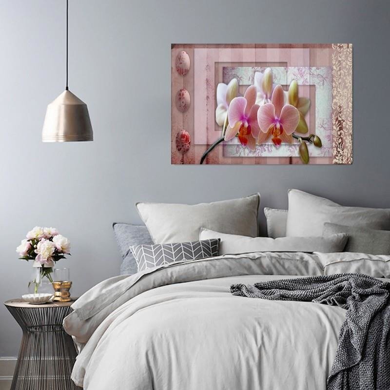 Leinwandbild Rosa Orchidee