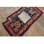 Blue Rectangle Wool Floral Medallion Hand Knotted Pile Antique 1930s Rug