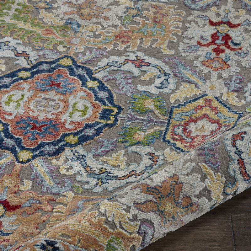 Hitton Blue/Red/Yellow Rug, Rectangle 269 x 361cm