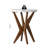 Jahey Solid Wood Crossed Legs Round End Table with Smooth Top and Sturdy Four-Leg Base-451479461