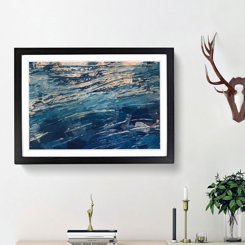 My Soul in Abstract - Picture Frame Painting Print, 27cm H x 36cm W x 2cm D, Black Framed