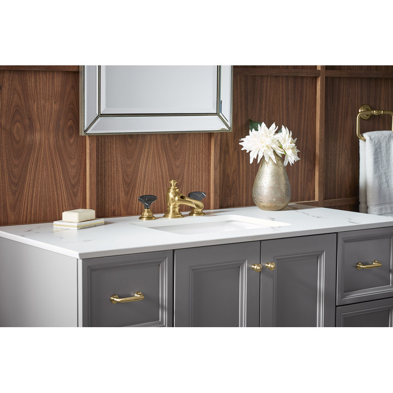 Artifacts Widespread Bathroom Sink Faucet Handles, Polished Chrome