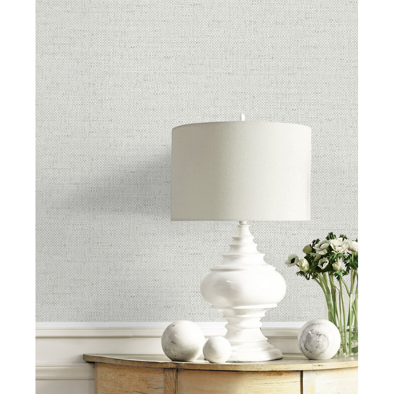 Abstract Vinyl Metallic Wallpaper Double Roll, Wing Gray