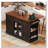 53" Farmhouse Kitchen Island with Tempered Glass Doors and Power Outlet-366944024