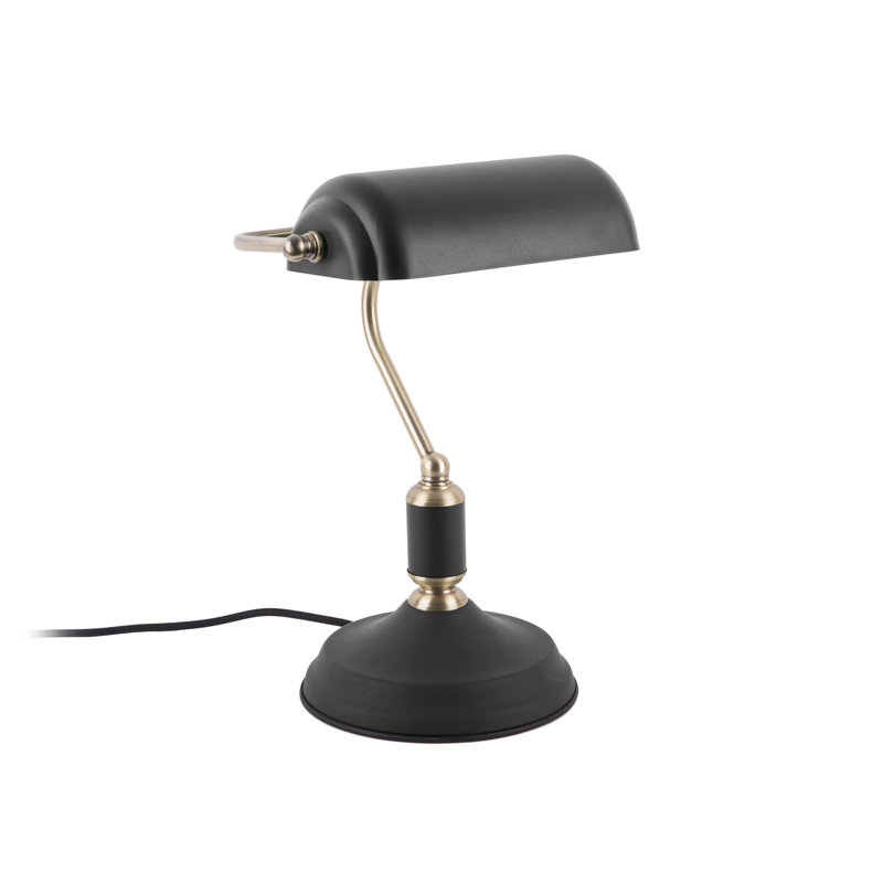 Bank Metal Bankers Lamp, Black
