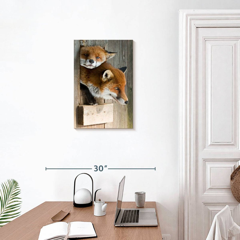 Brampt Sleepy Red Fox, 24" H x 16" W