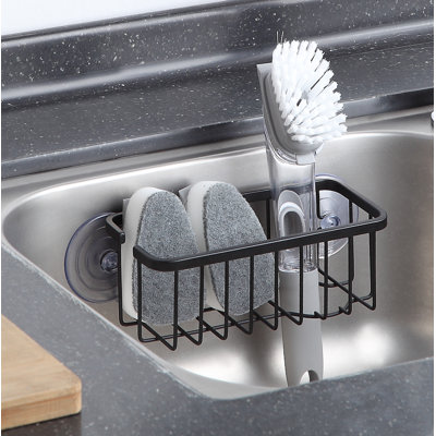 NeverRust 304 Stainless Steel Kitchen/Bathroom Sink Suction Holder for Sponges, Scrubbers, Soap