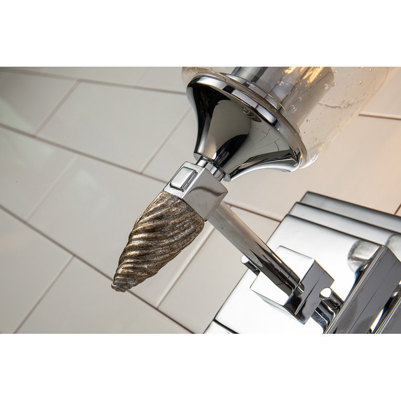 Meuble-lavabo 1 lumière Stidham Vetiver, Chrome
