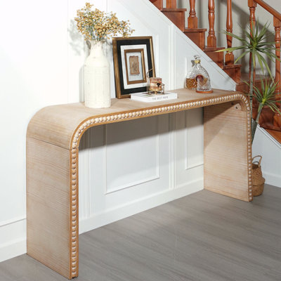 Console en bois naturel
