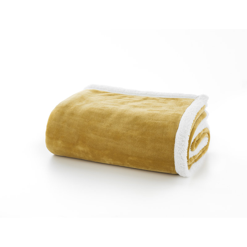 Sherpa Throw, Mustard Yellow