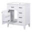 Meuble-lavabo de salle de bain 30 po - Armoire blanche moderne avec tiroirs de rangement en céramique et tablette-1066265372