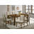 Liyo Set Of 2 Side Dining Chairs, Brown Wood Frame, Beige Fabric Seating