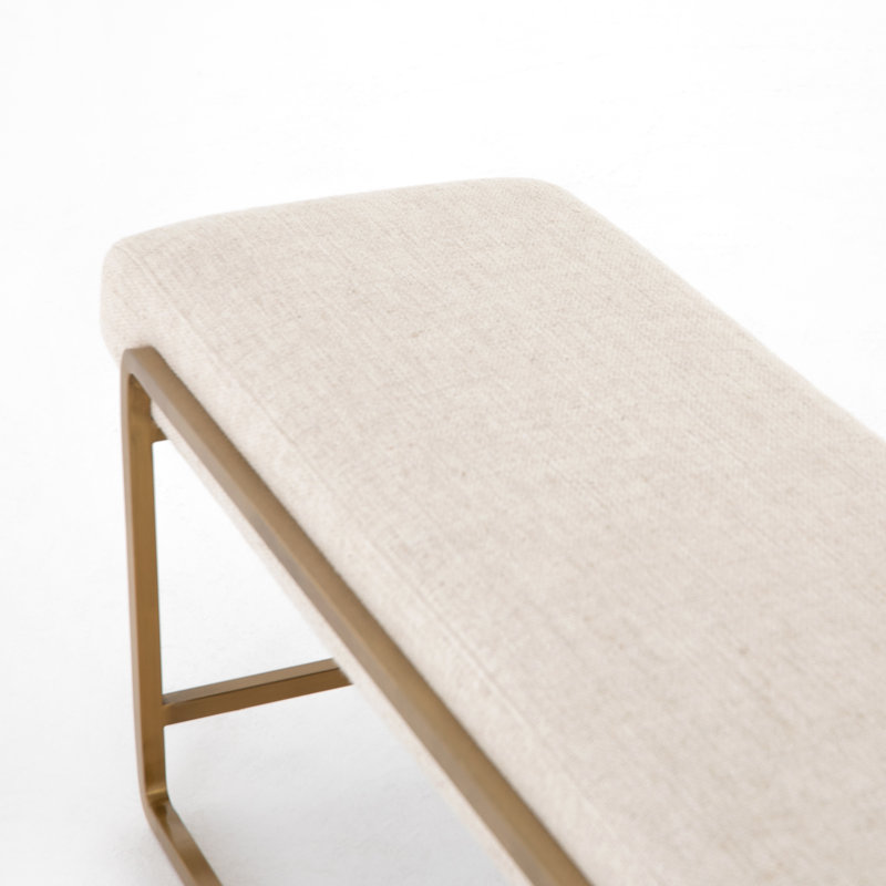 Sled Upholstered Bench, Thames Cream