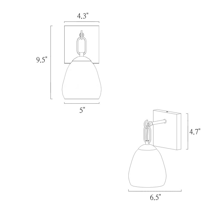 Cillin Metal Armed Sconce