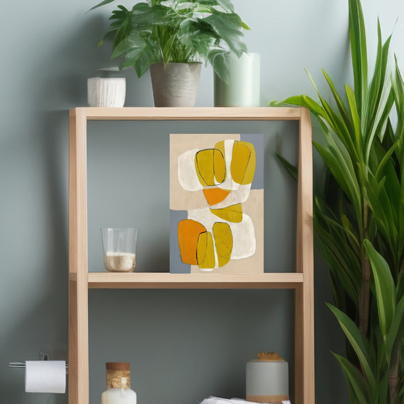 Art moderne minimaliste moderne, équilibre organique moderne, H 18 po x l 12 po
