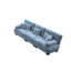 Canapé modulaire 3 places à assise profonde et canapé modulaire, canapé en chenille, meubles rembourrés doux et confortables pour salon, appartement, studio, bureau, bleu chenille-796773154