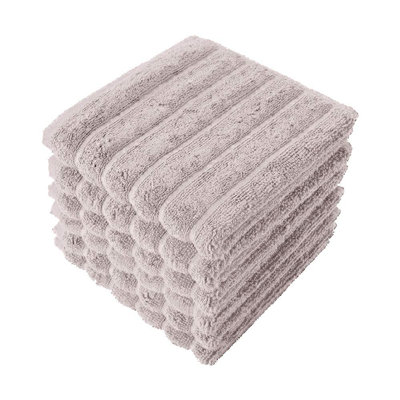 Ensemble de débarbouillettes en coton turc 6 pièces Fralick 13 po x 13 po