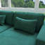 Canapé-lit double 65 po en velours côtelé de polyester vert-366974206