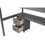 Structure de lit simple de taille mezzanine avec bureau intégré et tiroirs de rangement doubles-1122775319